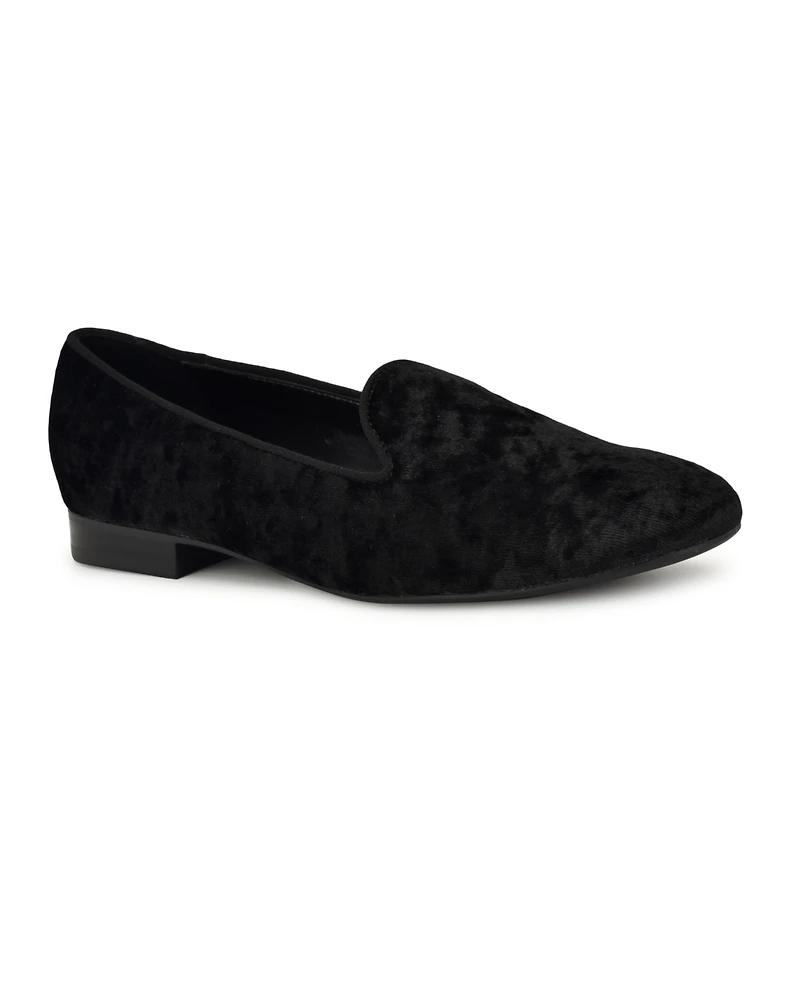 Nine West Women's Renold Velvet Slip-On Smoking Slipper