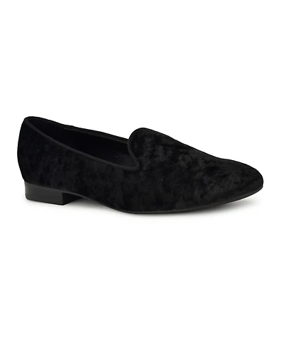 Nine West Women's Renold Velvet Slip-On Smoking Slipper