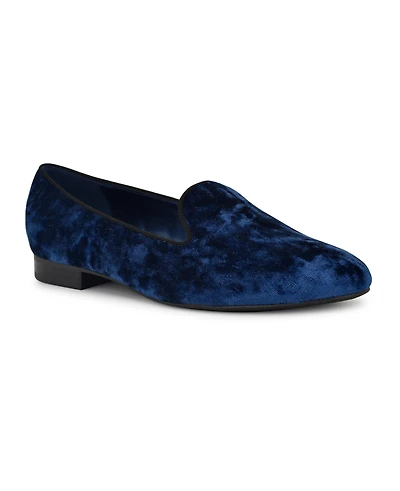 Nine West Women's Renold Velvet Slip-On Smoking Slipper
