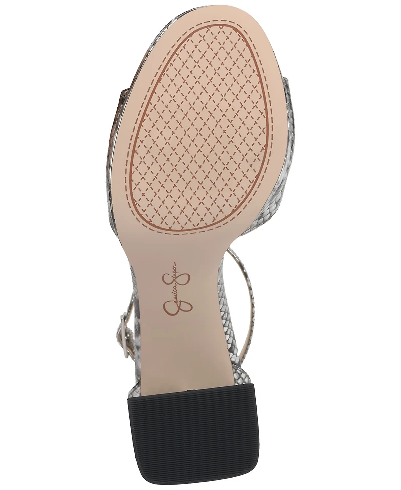 Jessica Simpson Women's Kaliah Ankle-Strap Block-Heel Dress Sandals