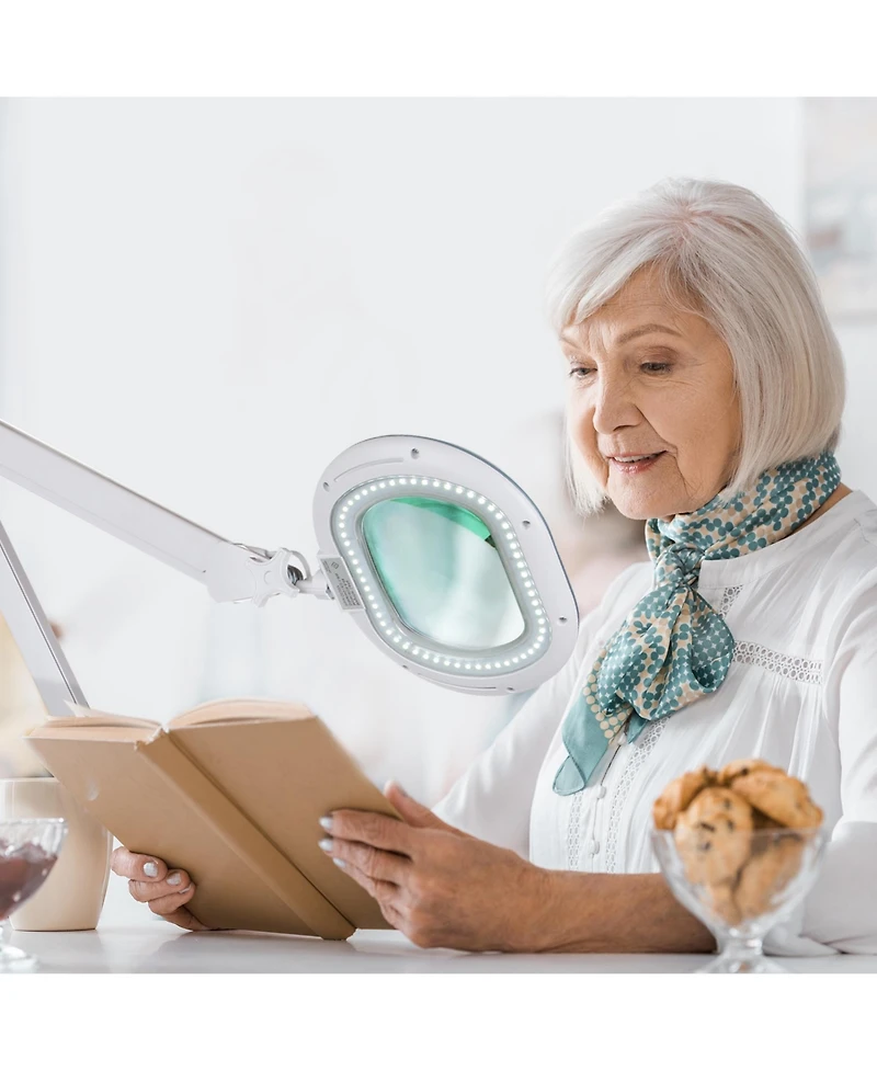 Lightview Pro Led 2-in-1 Magnifier Floor or Desk Lamp (2.25x) 5 Diopter