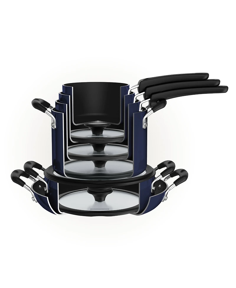 Tramontina Porcelain Enamel Heavy Gauge Aluminum Non Stick 11 Piece Cookware Set