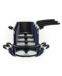 Tramontina Porcelain Enamel Heavy Gauge Aluminum Non Stick 11 Piece Cookware Set