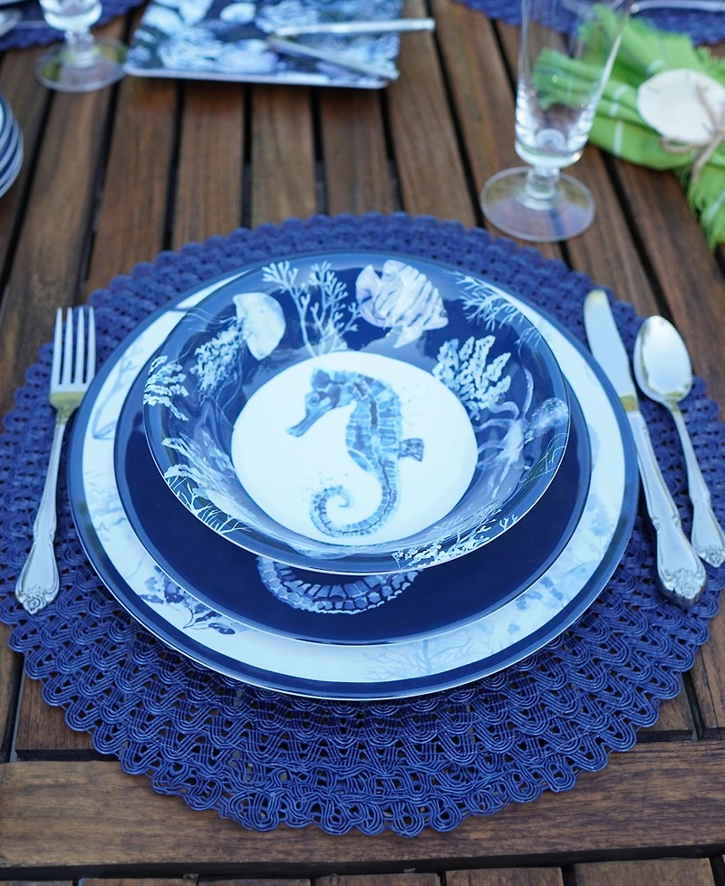 Certified International Sea Life Set of 6 Salad Plate 9", Service For 6