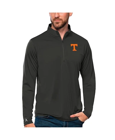 Antigua Men's Charcoal Tennessee Volunteers Tribute Quarter-Zip Top