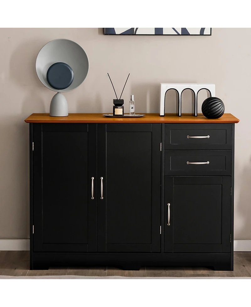 Buffet Sideboard Kitchen Cupboard Storage Cabinet with 2 Drawers & 3 Doors