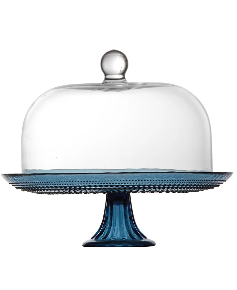 Fortessa Jupiter Cornflower 13" Cake Stand and Dome Set