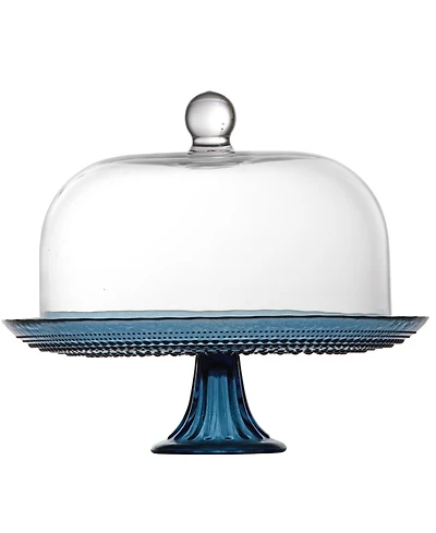 Fortessa Jupiter Cornflower 13" Cake Stand and Dome Set