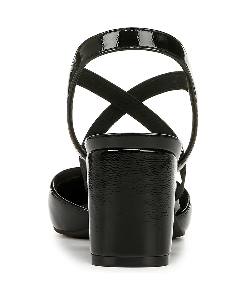LifeStride Women's April Block Heel Ankle Strap Slingback Pumps