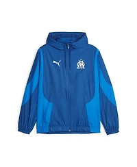 Puma Men's Blue Olympique Marseille 2023/24 Pre-Match Anthem Full-Zip Hoodie Jacket