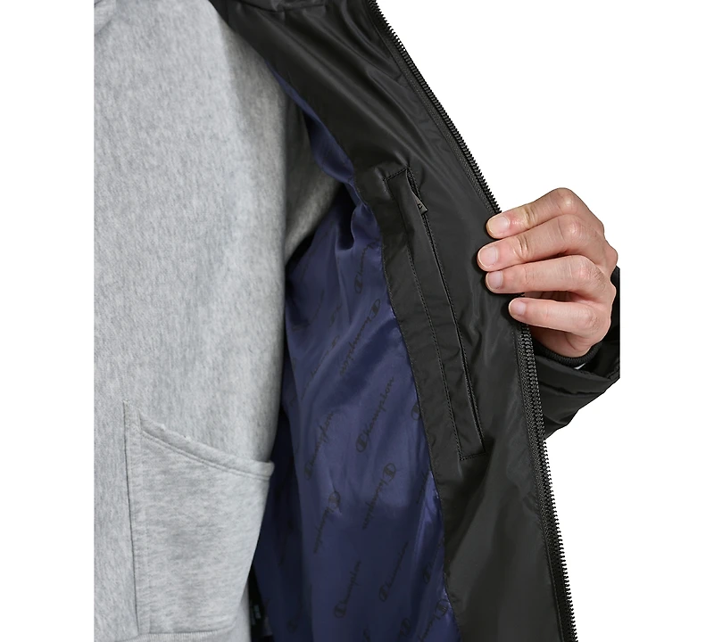 Champion Men's Quilted Full-Zip Hooded Puffer Jacket