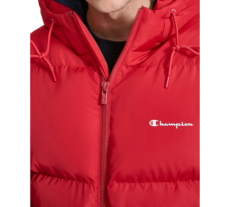 Champion Men's Quilted Full-Zip Hooded Puffer Jacket