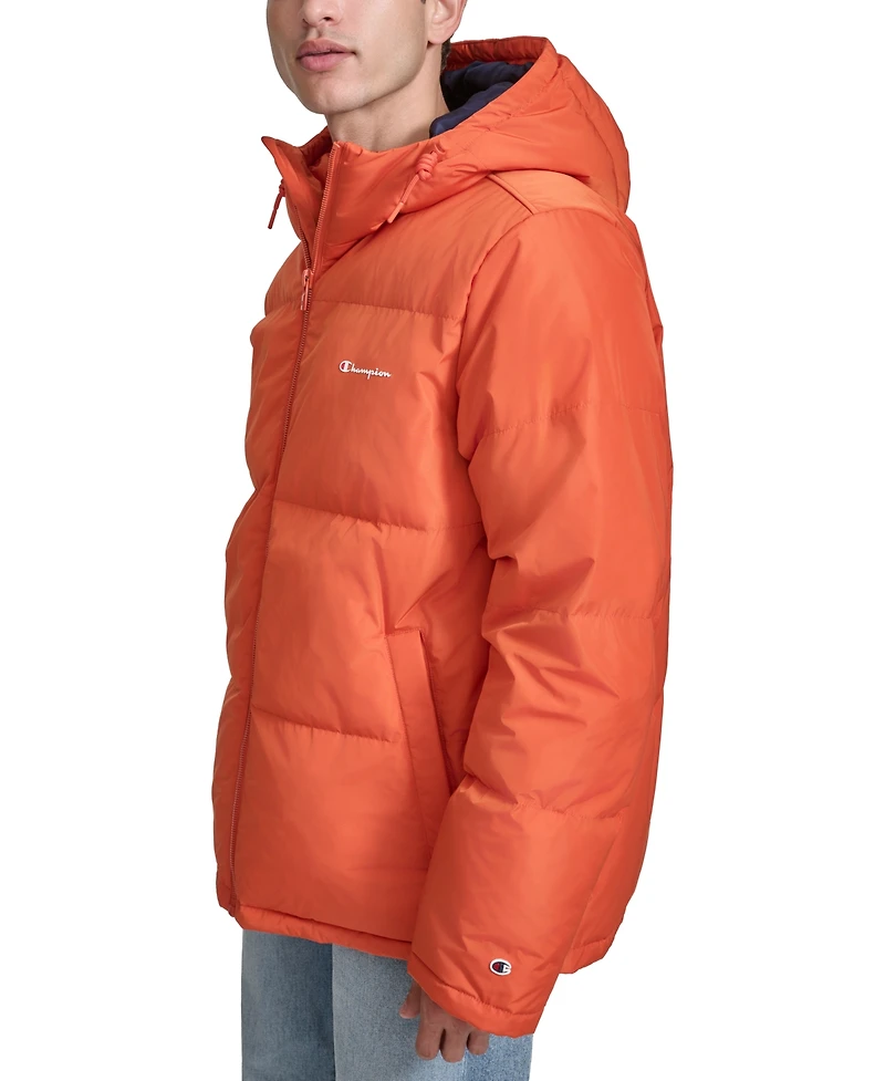 Champion Men's Quilted Full-Zip Hooded Puffer Jacket