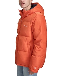 Champion Men's Quilted Full-Zip Hooded Puffer Jacket
