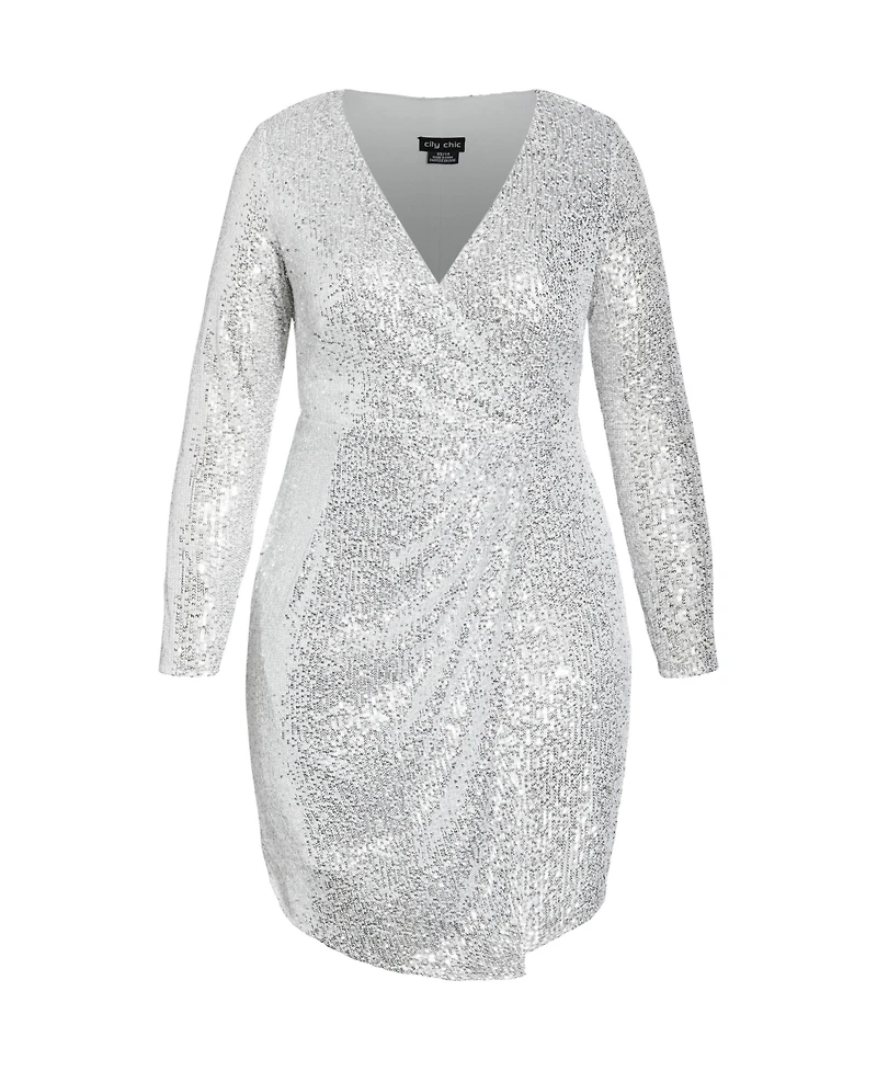City Chic Plus Razzle Dress