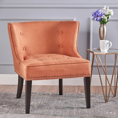 Streamdale Contemporary Tufted Accent Chair with Nailhead Accents