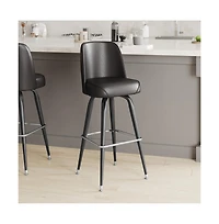 Metal Barstool With Swivel Bucket Seat