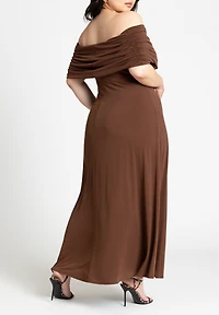 Eloquii Women's Plus Off The Shoulder Maxi Dress