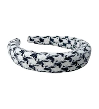 Padded Headband - Black Houndstooth