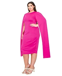 L I V D Plus Naomi Cape Dress