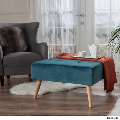 Streamdale Versatile Square Ottoman with Tufted Top for Seating or End Table