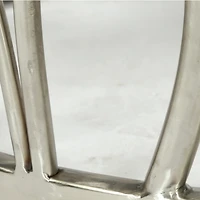 Simplie Fun Square Marble End Table with Stainless Steel Base