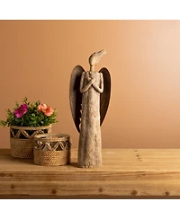 Slickblue Rustic 15"h Tree Angel Statue