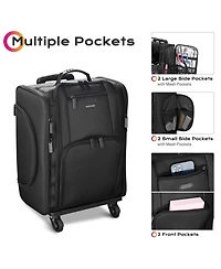 Byootique Soft Sided Rolling Makeup Train Case Cosmetic Organizer Travel Artists