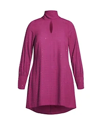 City Chic Women's Nailhead Tunic Top