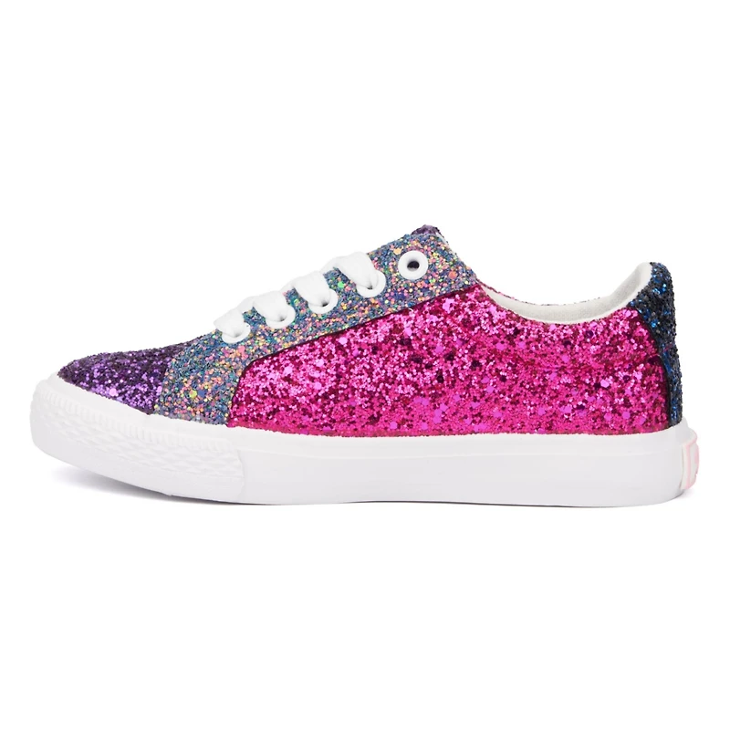 Olivia Miller Little Girls Glitter Low Top Sneakers