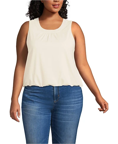 Lands' End Plus Lightweight Jersey Tank Top