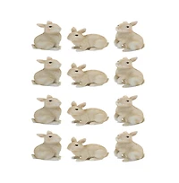 Slickblue Adorable Mini Bunny Rabbit Figurines - Set of 12 Easter Decor