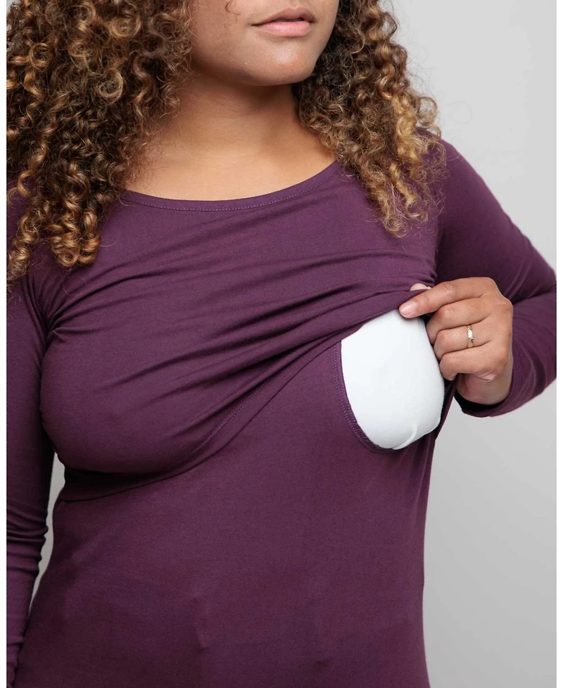 Bshirt Womens Long Sleeve Nursing Top