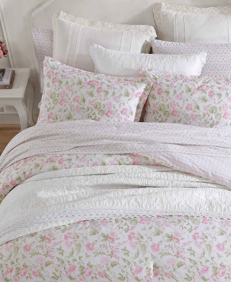 Laura Ashley Morning Gloria Reversible Piece Comforter Set