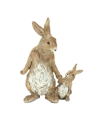 Slickblue Stone Mother Rabbit And Baby Bunny Figurine (Set of 2)