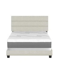 Boyd Sleep Ravenna Upholstered Linen Adjustable Height Headboard Platform Bed Frame
