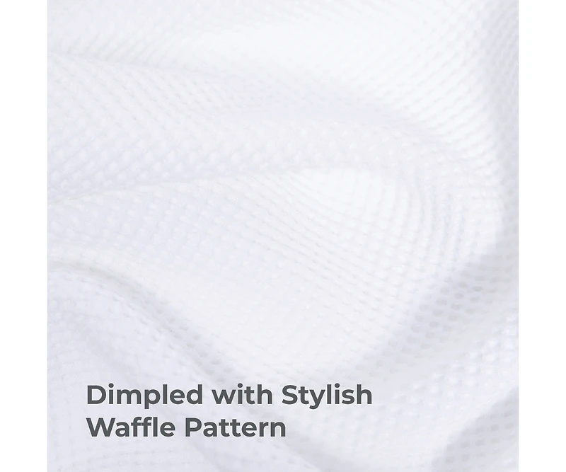 Cariloha Waffle Knit Bath Robe | White | Unisex, Large/X-Large | Viscose Material | Soft, Comfortable, & Wicks Moisture