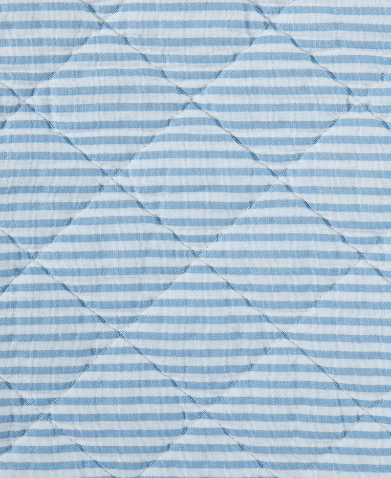 Laura Ashley Oxford Stripe Reversible Piece Quilt Set
