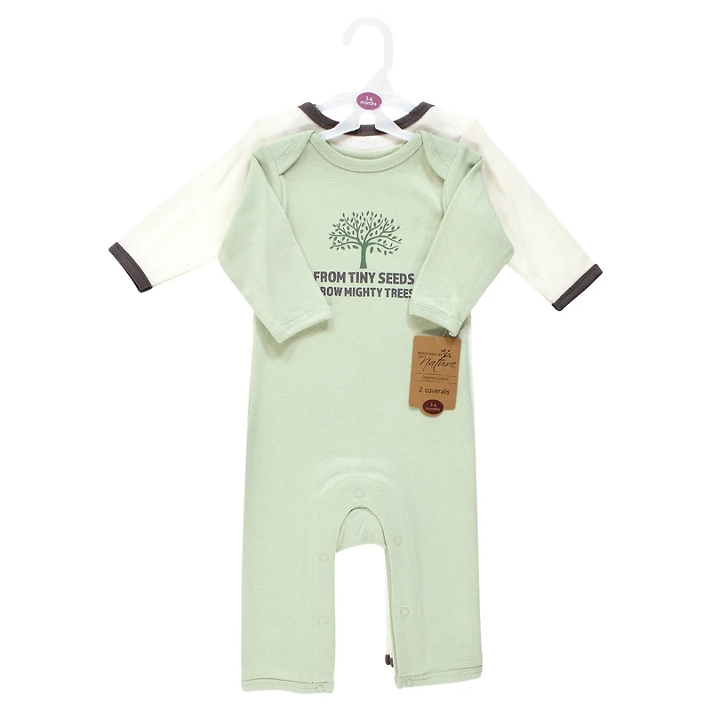 Touched by Nature Baby Boys Unisex Organic Double Coverall Set