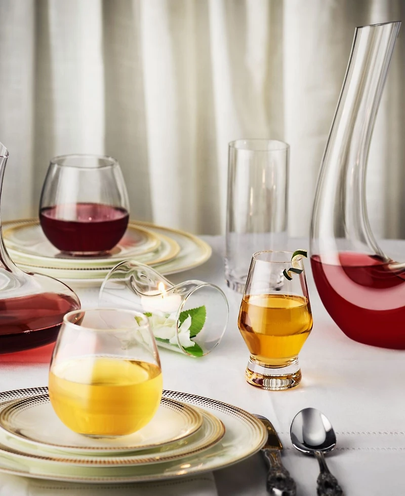 JoyJolt Spirits Stemless Red Wine Glasses, Set of 4