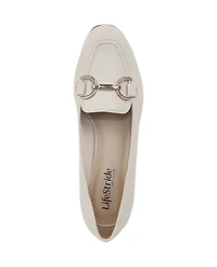 LifeStride Bliss Slip On Block Heel Loafers