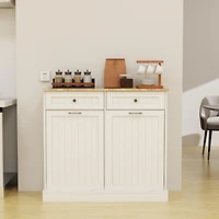 Streamdale Uv Sanitizer Trash Cabinet w/ Drawers (White)
