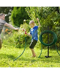 Detachable Hose Holder for Lawn or Garden with Freestanding Metal Design