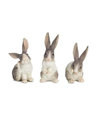 Set of 6 Adorable Long Ear Rabbit Figurines