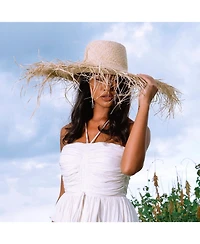 Brunna.co Catalina Palm Straw Hat In Natural Beige
