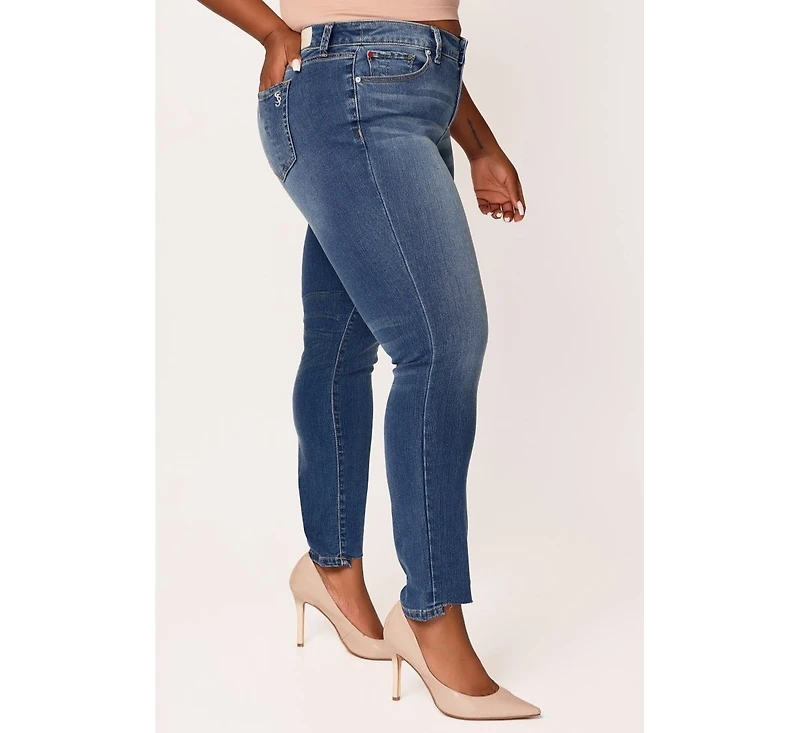 Slink Jeans Plus Denim Mid Rise Slim 30" Inseam