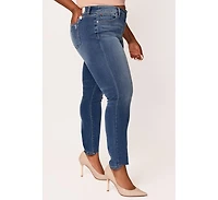 Slink Jeans Plus Denim Mid Rise Slim 30" Inseam