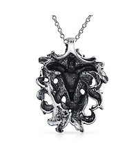 Bling Jewelry Aries Ram Head Zodiac Sign Astrology Horoscope Pendant Necklace Sterling Silver Men
