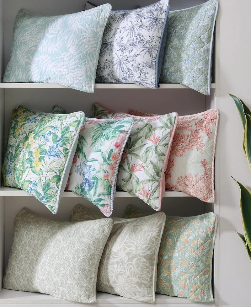 Tommy Bahama Home Coral Garden Reversible 3 Piece Quilt Set