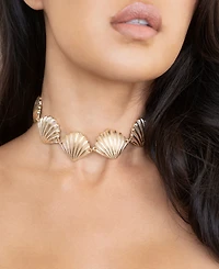Ettika 18k Gold Plated Scallop Shell Body Chain